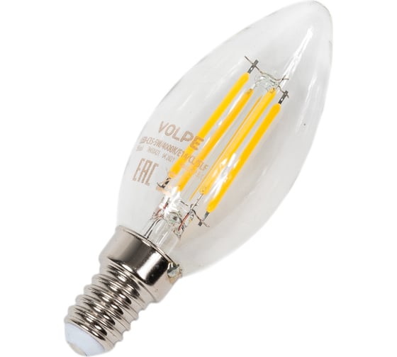 Светодиодная лампа Volpe LED-C35-5W/4000K/E14/CL/SLF UL-00008325