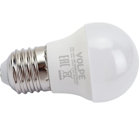 Светодиодная лампа Volpe LED-G45-5W/3000K/E27/FR/SLS UL-00008803