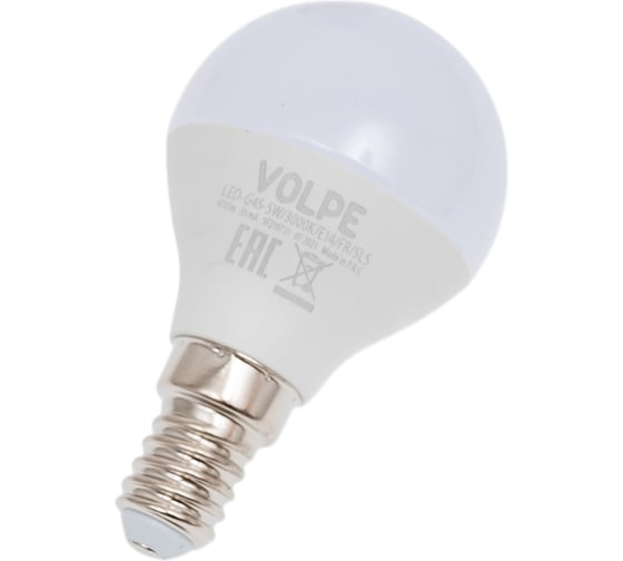 Светодиодная лампа Volpe LED-G45-5W/3000K/E14/FR/SLS UL-00008812