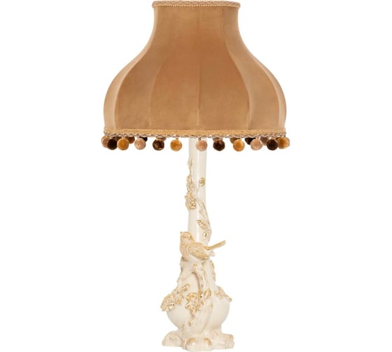 Настольный светильник BOGACHO Терра бежевого цвета СБ-184/АС/Классика поталь 1