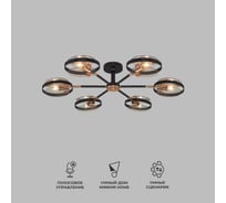 Потолочный светильник Eurosvet 70121 6 черный a052341