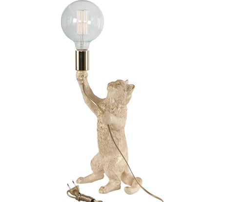 Настольный светильник BOGACHO Кот Эдисон 59 см бежевого цвета с лампой СБ-170/кремовый