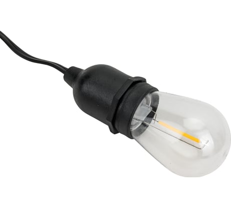 Гирлянда ЭРА нить Филамент 2 ERABL-FIL2 9.5 м, 20 LED, теплый белый, E27, каучук, IP44 Б0056018