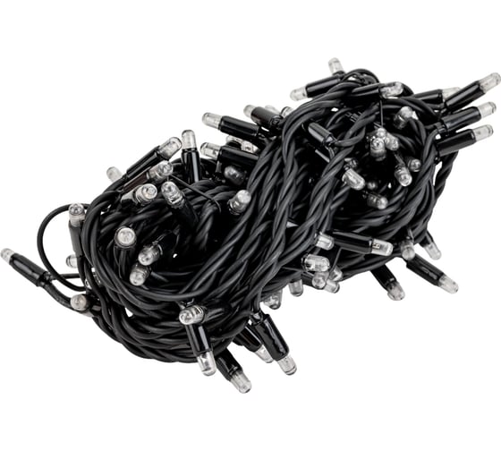 Светодиодная гирлянда ЭРА ERAPS-PM10 нить черная, ПВХ, 10 м, мульт, 100 LED, IP65 Б0056016