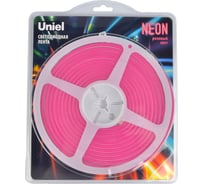 Гибкая светодиодная лента Uniel NEON ULS-N01-2835-120LED/m-6mm-IP67-DC12V-9W/m-5M-PINK UL-00009090