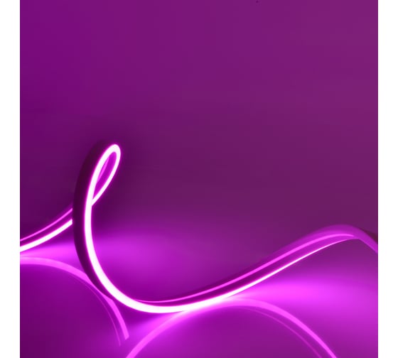 Гибкая светодиодная лента Uniel NEON ULS-N01-2835-120LED/m-6mm-IP67-DC12V-9W/m-5M-PURPLE UL-00009089