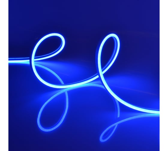 Гибкая светодиодная лента Uniel. NEON ULS-N01-2835-120LED/m-6mm-IP67-DC12V-9W/m-5M-BLUE UL-00009085