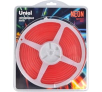 Гибкая светодиодная лента Uniel NEON ULS-N01-2835-120LED/m-6mm-IP67-DC12V-9W/m-5M-RED UL-00009087