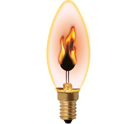 Декоративная лампа Uniel с типом свечения "эффект пламени" IL-N-C35-3/RED-FLAME/E14/CL UL-00002981