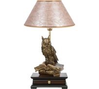 Настольный светильник BOGACHO Ученый филин бронзового цвета СБ-15/Б/Глоси/Жемчуг