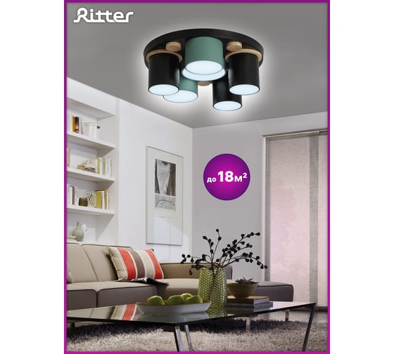 Светодиодная диммируемая люстра RITTER Scandia хай-тек с ДУ 54Вт 52075 7