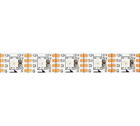 Cветодиодная лента MAKSILED 12В, 60д/м, 9.6Вт/м, SPI-RGB, IP20, 5м, мульти ML-R60-5050RGB-INK1003-S