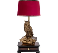 Настольный светильник BOGACHO Ученый филин бронзового цвета СБ-15/Б/Тюссо амарант