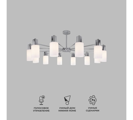 Потолочный светильник Eurosvet 70160 12 хром a057112 1