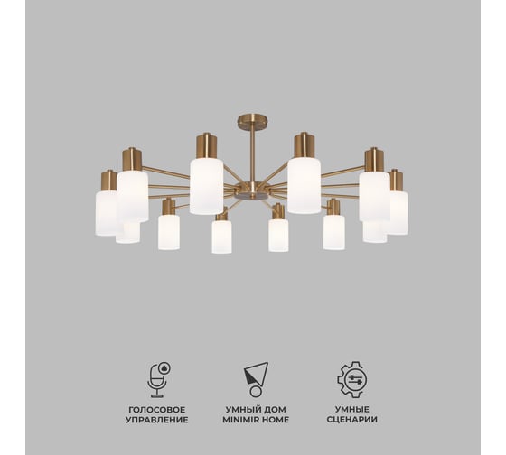 Потолочный светильник Eurosvet 70160 12 латунь a057111 1