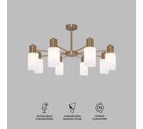Потолочный светильник Eurosvet 70160 8 латунь a057109
