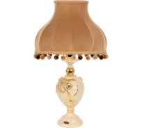 Настольный светильник BOGACHO Флер де Лис бежевого цвета СБ-180/АС/Классика поталь