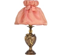 Настольный светильник BOGACHO Флер де Лис бронзового цвета СБ-180/Б/Мадлен персик