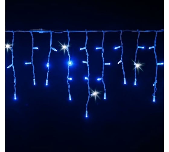 Гирлянда General Lighting Systems Бахрома GLFG-48-180-50-IP20-FL-B 48 диодов, контроллер 8 режимов 530016