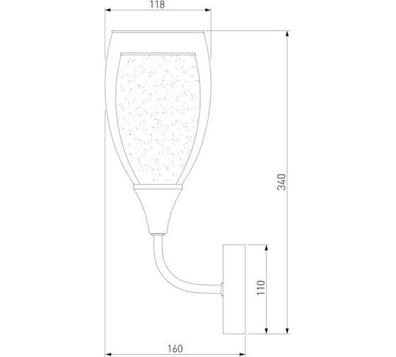 Настенный светильник Eurosvet 50285 1 золото a057269