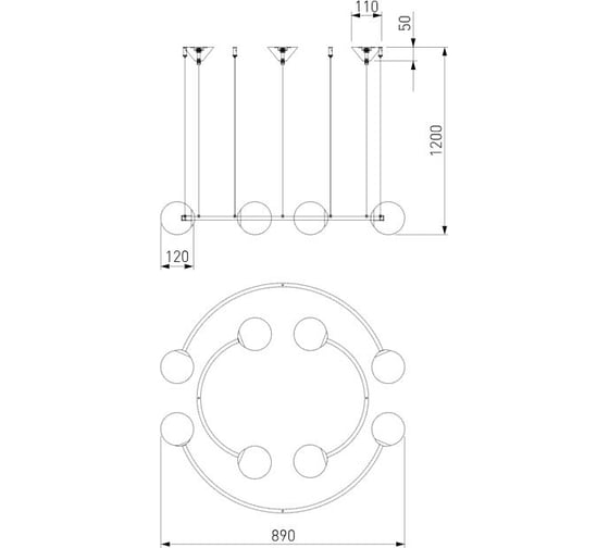 Подвесной светильник Bogate's 360 8 a057670