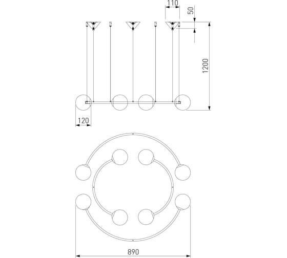 Подвесной светильник Bogate's 359/8 a057615