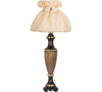 Настольный светильник BOGACHO Ваза ребристая бронзового цвета СБ-19/Б/Мадлен жемчуг