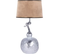 Настольный светильник BOGACHO Гранат серебристого цвета СБ-188/АСр/Тюссо капучино