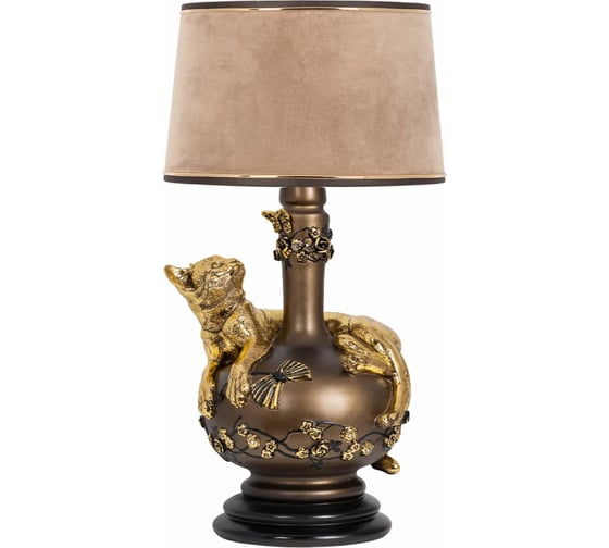 Настольный светильник BOGACHO Агнесса бронзового цвета СБ-71/Б/Тюссо капучино 1