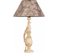 Настольный светильник BOGACHO Павлин бежевого цвета СБ-75/АС/Голдбраун