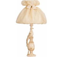 Настольный светильник BOGACHO Павлин бежевого цвета СБ-75/АС/Мадлен жемчуг