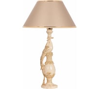 Настольный светильник BOGACHO Павлин бежевого цвета СБ-75/АС/Лате