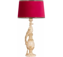Настольный светильник BOGACHO Павлин бежевого цвета СБ-75/АС/Тюссо амарант