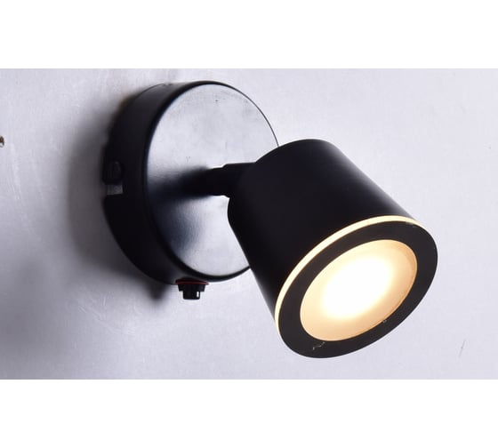 Бра РОССВЕТ 1х5ВтхLED РС22268 BK+CR/1W 1