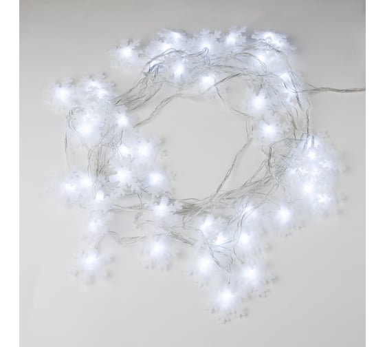 Светодиодная гирлянда Uniel Снежинки-2 ULD-S0500-050/DTA WHITE, IP20, SNOWFLAKES-2 UL-00007196