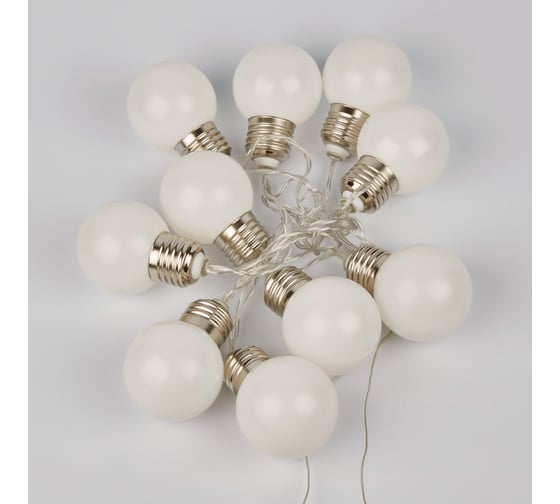 Светодиодная гирлянда на батарейках Uniel Лампочки ULD-S1800-010/STB/3AA WARM WHITE, IP20, BULBS UL-00008421