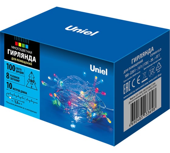 Светодиодная гирлянда Uniel ULD-S1000-100/DTA MULTI, IP20 UL-00007199