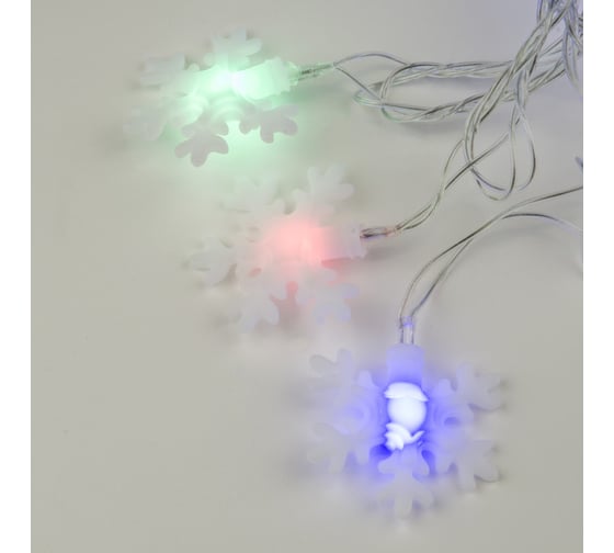 Светодиодная гирлянда Uniel Снежинки-3 ULD-S0500-050/DTA MULTI, IP20, SNOWFLAKES-3 UL-00007195