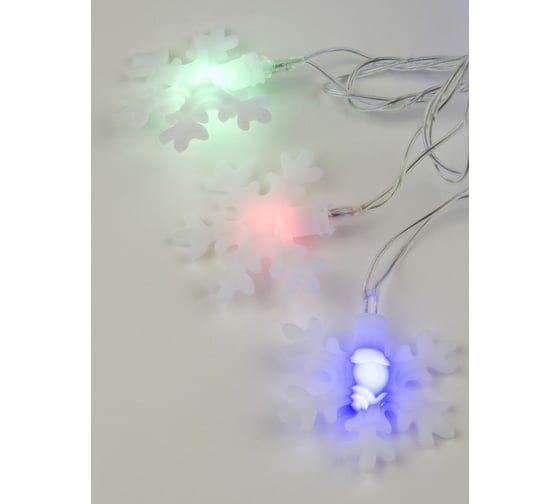 Светодиодная гирлянда Uniel Снежинки-3 ULD-S0500-050/DTA MULTI, IP20, SNOWFLAKES-3 UL-00007195