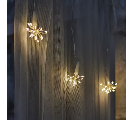 Светодиодная гирлянда Uniel Звезда ULD-S0250-200/STA WARM WHITE, IP44, STARBURST UL-00008564