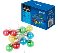 Светодиодная гирлянда на батарейках Uniel Лампочки ULD-S1800-010/STB/3AA MULTI, IP20, BULBS UL-00008422