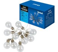 Светодиодная гирлянда на батарейках Uniel Лампочки ретро-1 3AA, 1.8 м, 50 светодиодов UL-00008426