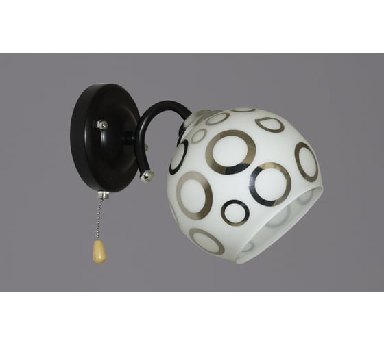 Бра РОССВЕТ 1х60ВтхE27 РС20061 BK+CR/1W