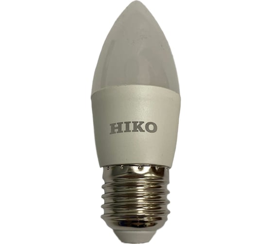 Светодиодная лампа HIKO C37, 7W, 4000K, E27, свеча, QH08 600132527