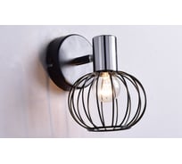 Бра РОССВЕТ 1х60ВтхE14 РС22270 BK+CR/1W