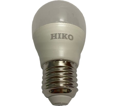 Светодиодная лампа HIKO G45, 8W, 4000K, E27, шарик 600162386