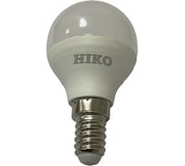 Светодиодная лампа HIKO G45/A45, 7W, 3000K, E14, шарик, QH03 600110754