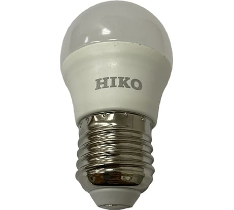 Светодиодная лампа HIKO G45/A45, 7W, 3000K, E27, QH01, шарик 600132529