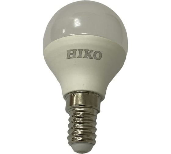 Светодиодная лампа HIKO G45/A45, 7W, 4000K, E14, QH04, шарик 600110753