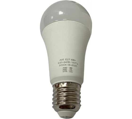 Светодиодная лампа HIKO А65, 15W, 3000K, E27, QH11, груша 600170587